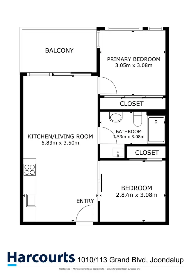 Floorplan of Homely apartment listing, 1010/113 Grand Boulevard, Joondalup WA 6027