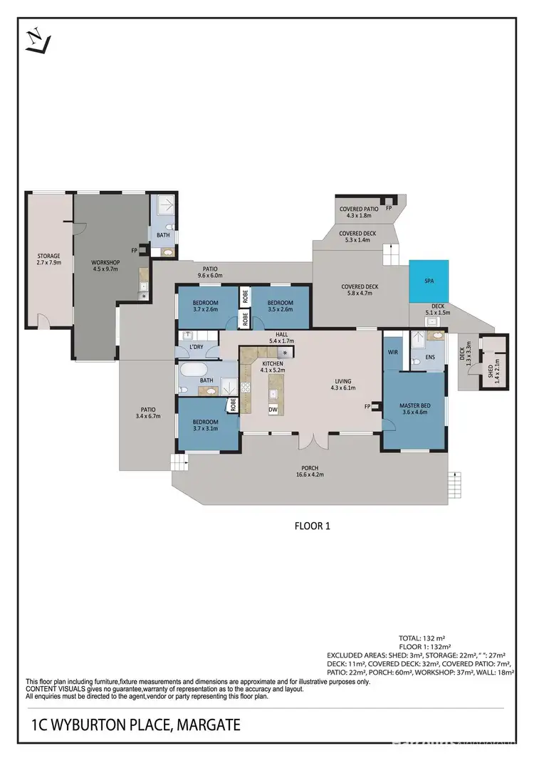 Floorplan of Homely house listing, 1C Wyburton Place, Margate TAS 7054