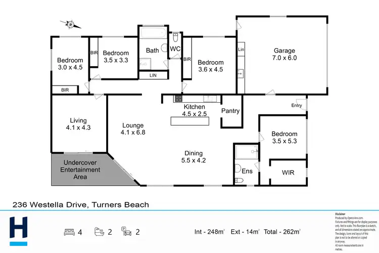 Floorplan of Homely house listing, 236 Westella Drive, Turners Beach TAS 7315