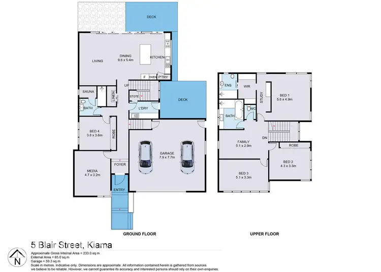 Floorplan of Homely house listing, 5 Blair Street, Kiama NSW 2533