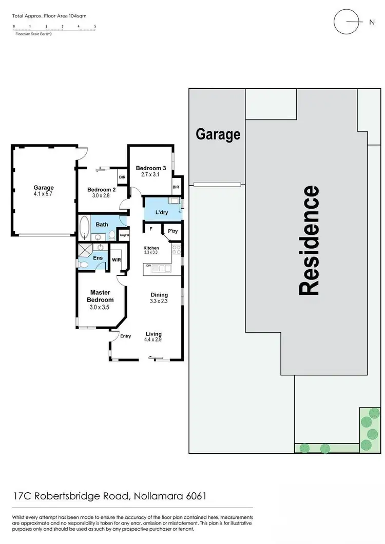 Floorplan of Homely villa listing, 17c Robertsbridge Road, Nollamara WA 6061