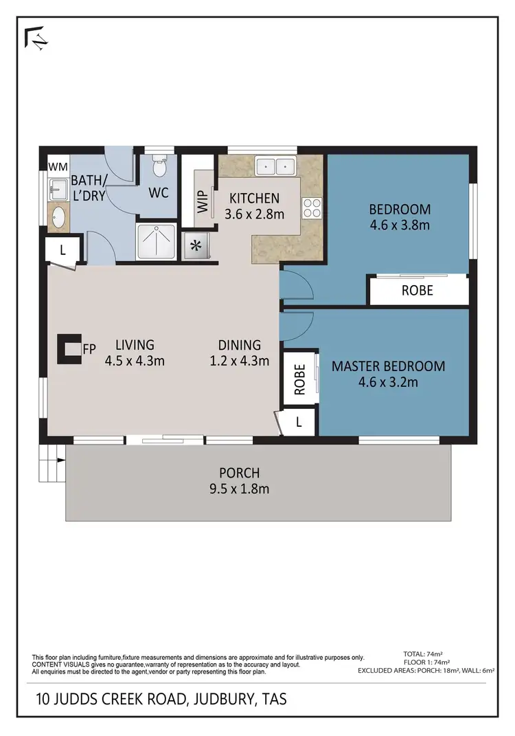 Floorplan of Homely house listing, 10 Judds Creek Road, Judbury TAS 7109
