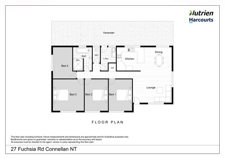 Floorplan of Homely house listing, 27 Fuchsia Road, Connellan NT 873