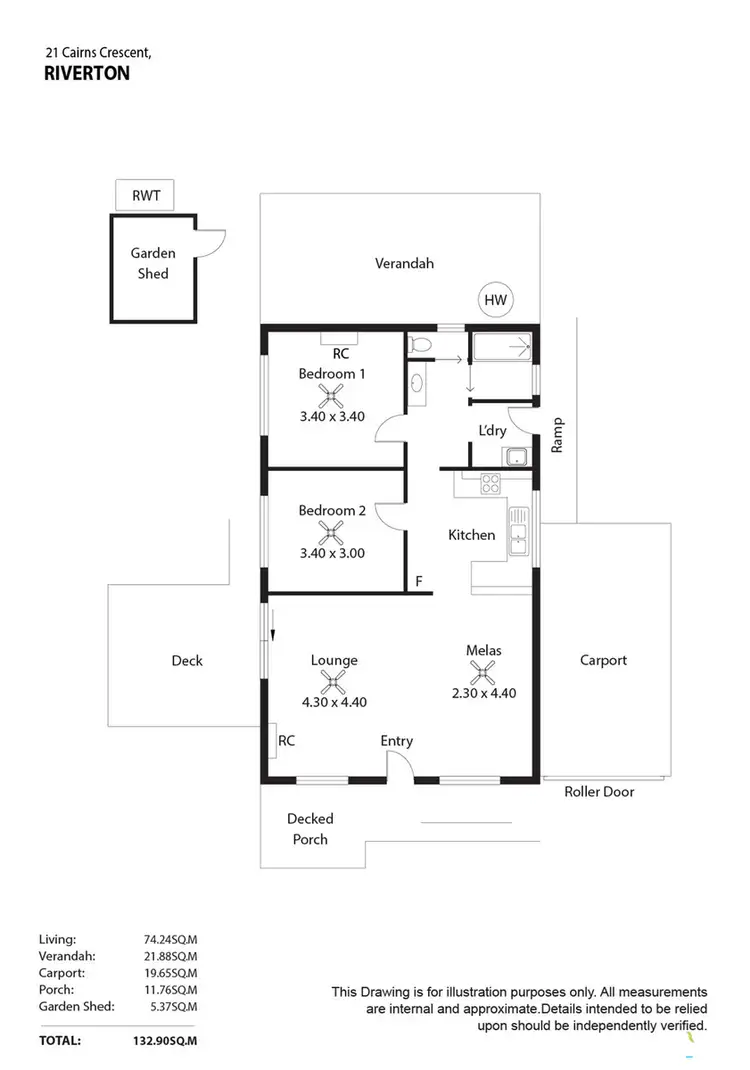 Floorplan of Homely house listing, 21 Cairns Crescent, Riverton SA 5412