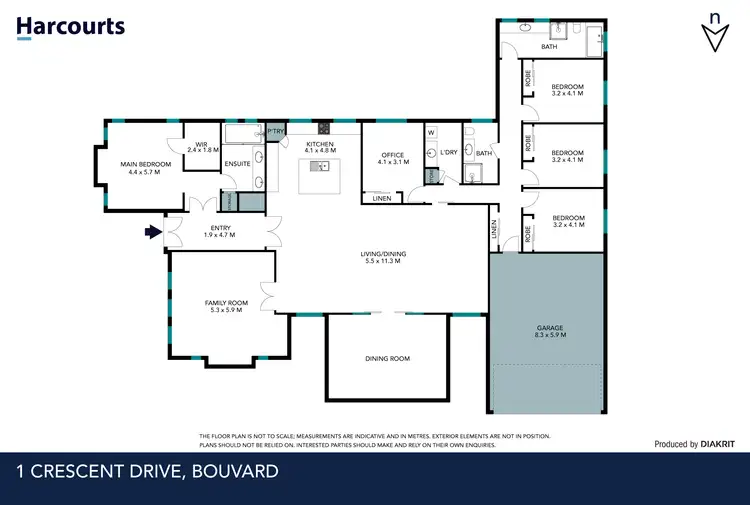 Floorplan of Homely house listing, 1 Crescent Drive, Bouvard WA 6211