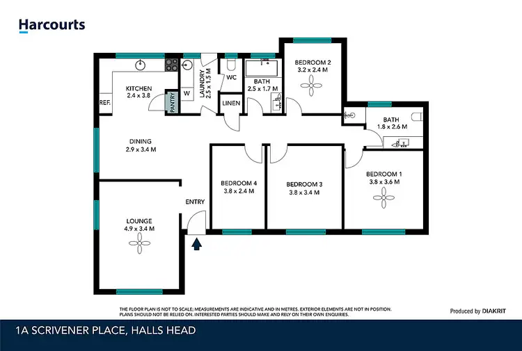Floorplan of Homely house listing, 1A Scrivener Place, Halls Head WA 6210