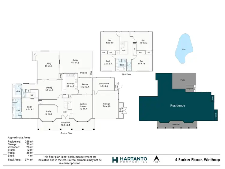 Floorplan of Homely house listing, 4 Parker Place, Winthrop WA 6150