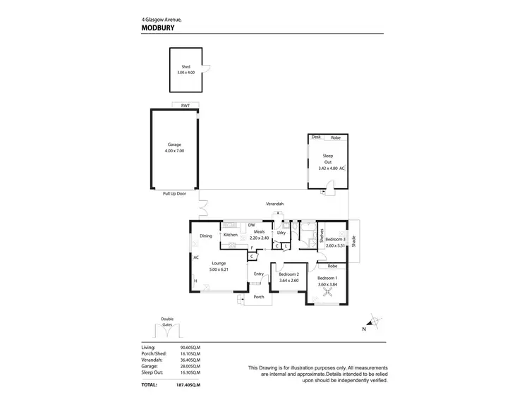 Floorplan of Homely house listing, 4 Glasgow Avenue, Modbury SA 5092