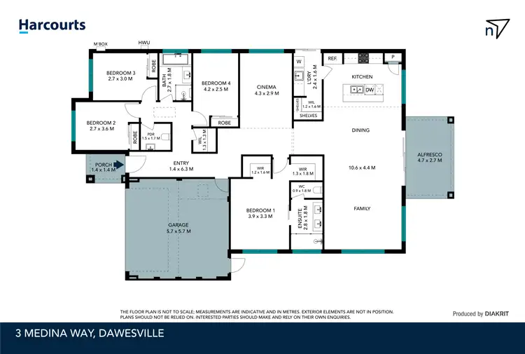 Floorplan of Homely house listing, 3 Medina Way, Dawesville WA 6211