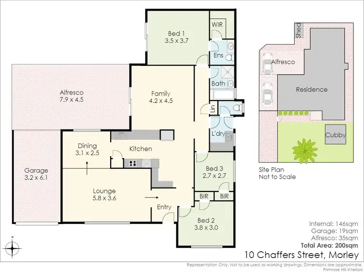 Floorplan of Homely house listing, 10 Chaffers Street, Morley WA 6062