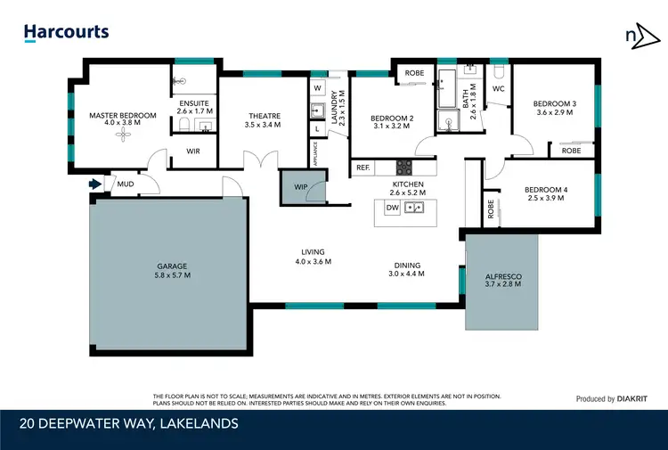 Floorplan of Homely house listing, 20 Deepwater Way, Lakelands WA 6180