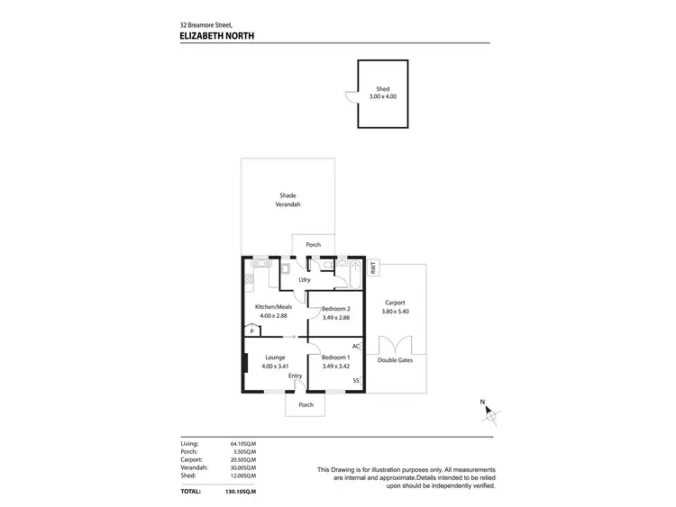 Floorplan of Homely house listing, 32 Breamore Street, Elizabeth North SA 5113