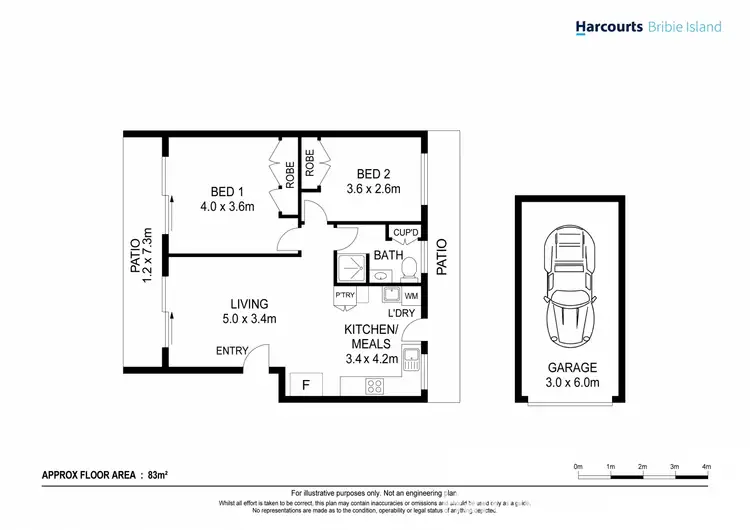 Floorplan of Homely unit listing, 2/8-10 Winston Drive, Bongaree QLD 4507
