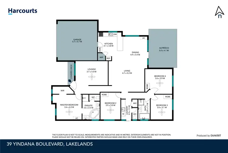 Floorplan of Homely house listing, 39 Yindana Boulevard, Lakelands WA 6180