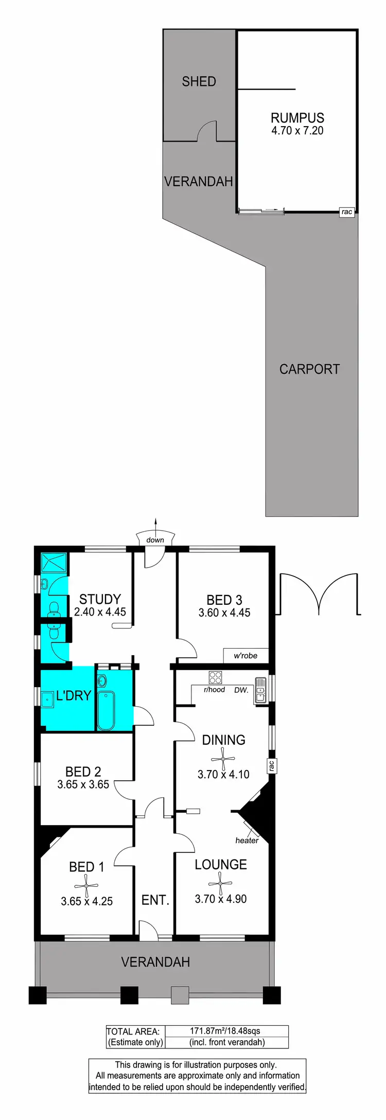 Floorplan of Homely house listing, 43 Botting Street, Albert Park SA 5014