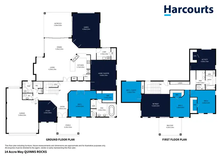 Floorplan of Homely house listing, 14 Accra Way, Quinns Rocks WA 6030