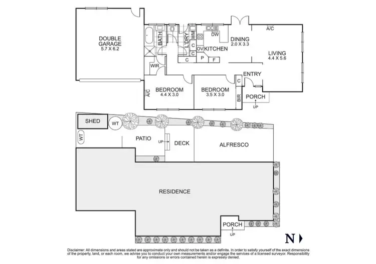 Floorplan of Homely unit listing, 1/44 Beverley Street, Doncaster East VIC 3109