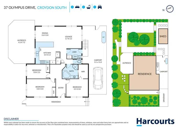 Floorplan of Homely house listing, 37 Olympus Drive, Croydon South VIC 3136