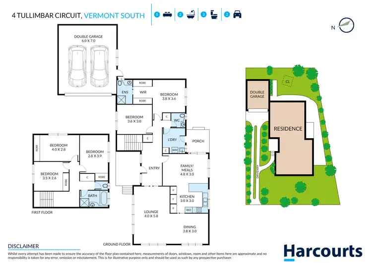 Floorplan of Homely house listing, 4 Tullimbar Circuit, Vermont South VIC 3133