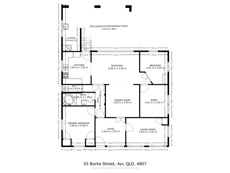 Floorplan of Homely house listing, 55 Burke Street, Ayr QLD 4807