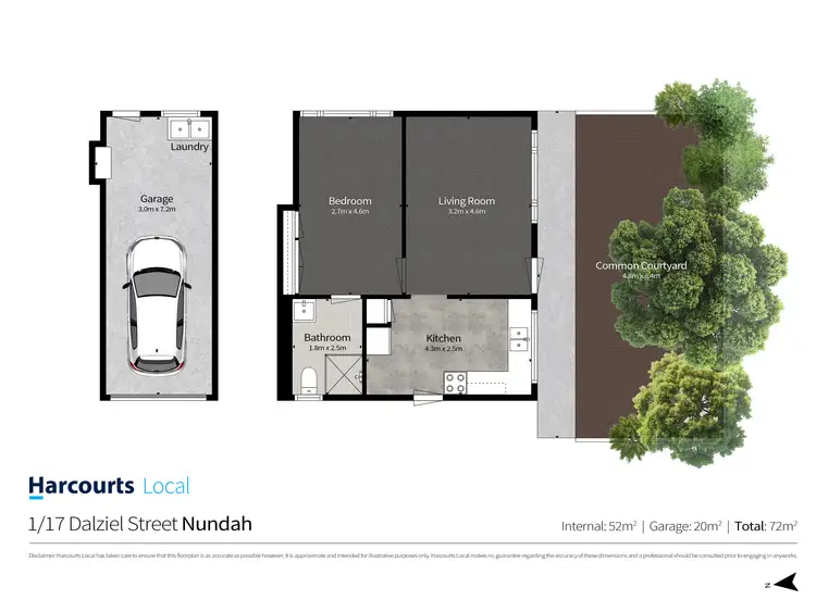 Floorplan of Homely unit listing, 1/17 Dalziel Street, Nundah QLD 4012