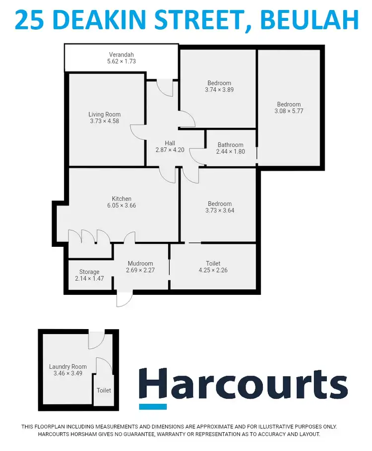 Floorplan of Homely house listing, 25 Deakin Street, Beulah VIC 3395