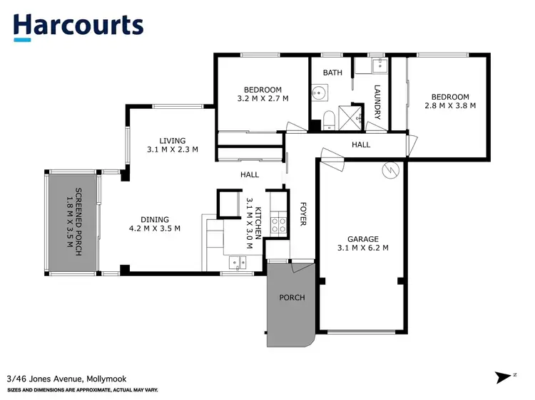 Floorplan of Homely unit listing, 3/46 Jones Avenue, Mollymook Beach NSW 2539