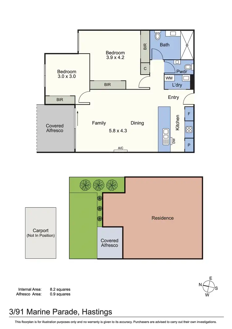 Floorplan of Homely apartment listing, 3/91 Marine Parade, Hastings VIC 3915