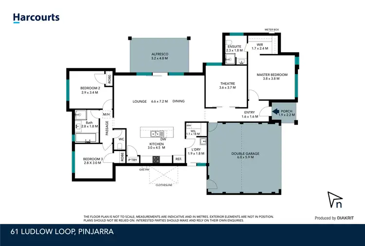 Floorplan of Homely house listing, 61 Ludlow Loop, Pinjarra WA 6208