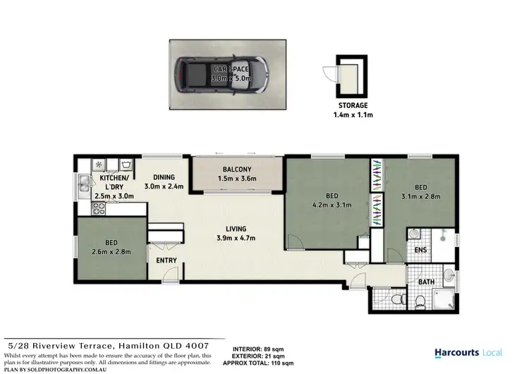 Floorplan of Homely unit listing, 5/28 Riverview Terrace, Hamilton QLD 4007