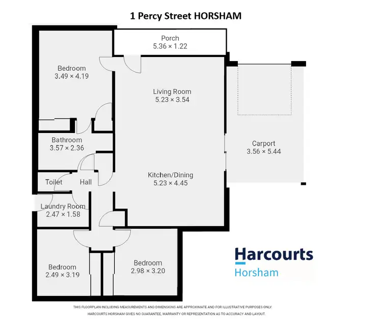 Floorplan of Homely house listing, 1 Percy Street, Horsham VIC 3400