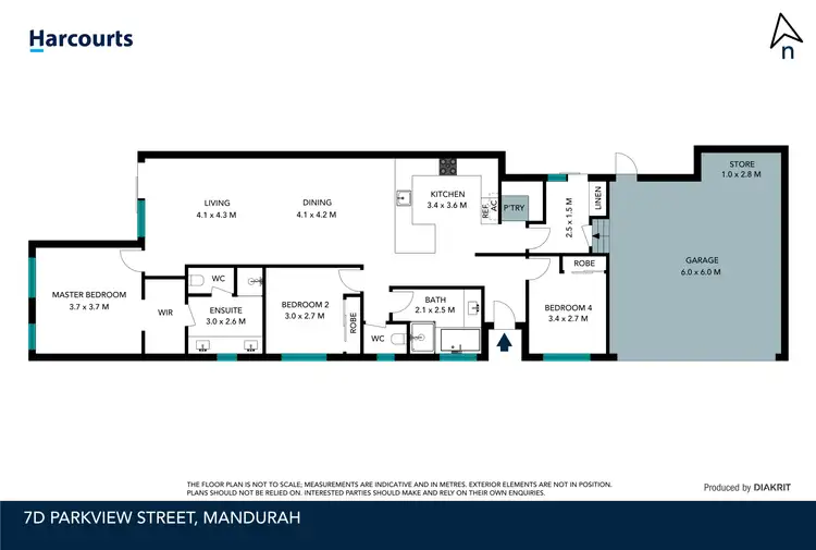 Floorplan of Homely unit listing, 7D Parkview Street, Mandurah WA 6210