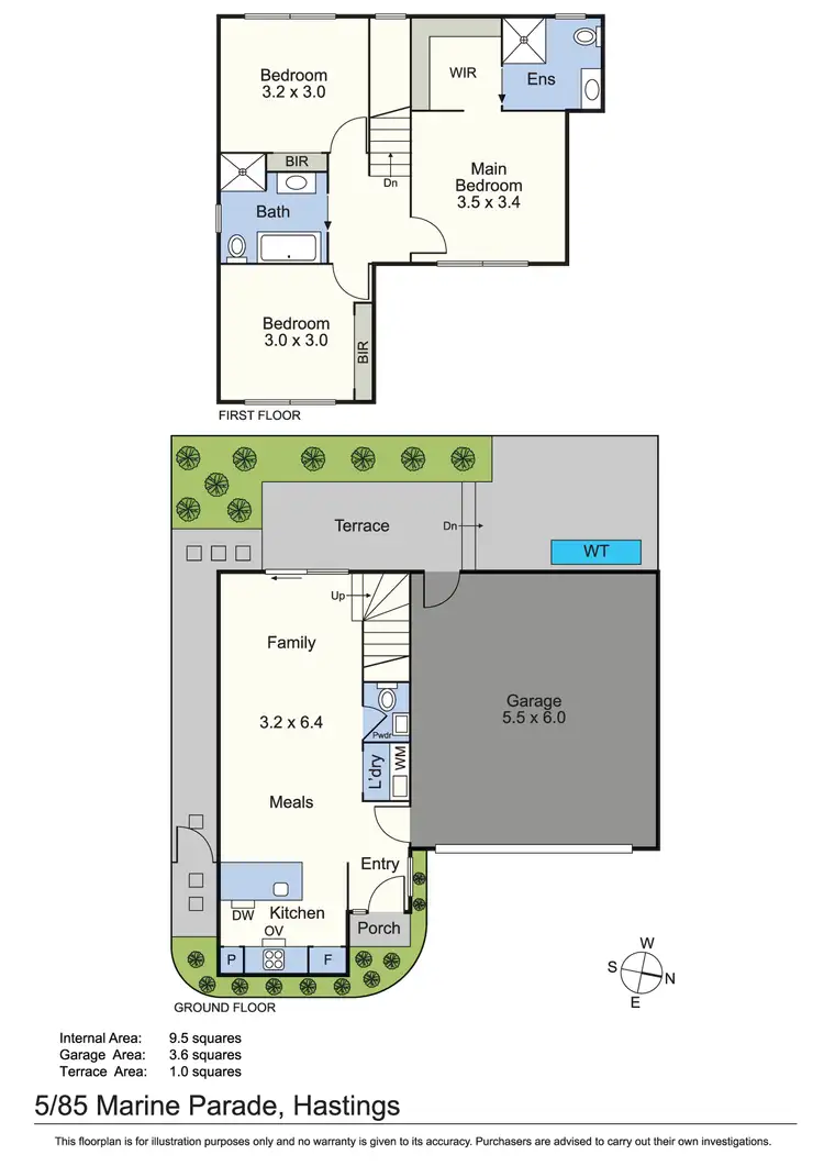 Floorplan of Homely townhouse listing, 5/85 Marine Parade, Hastings VIC 3915