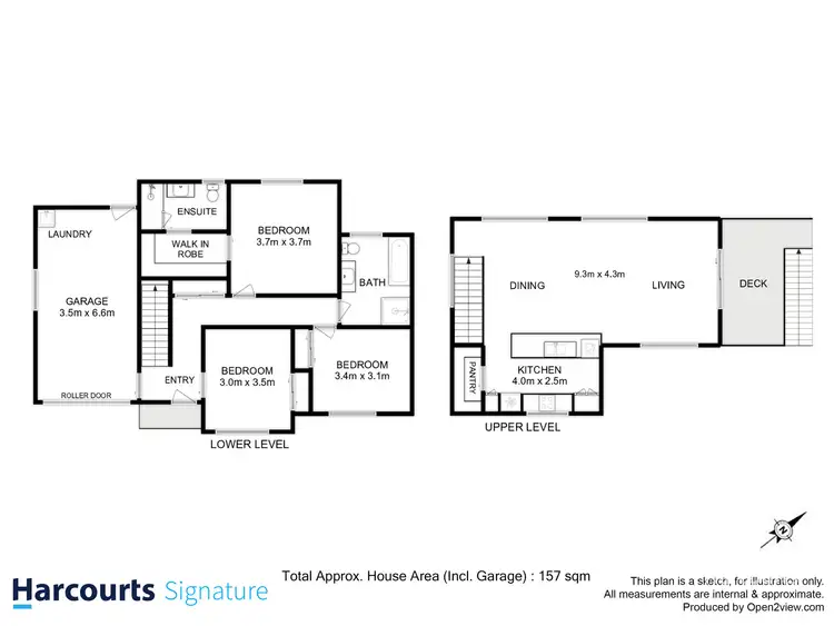 Floorplan of Homely townhouse listing, 1 & 2/11 Olympic Avenue, Midway Point TAS 7171