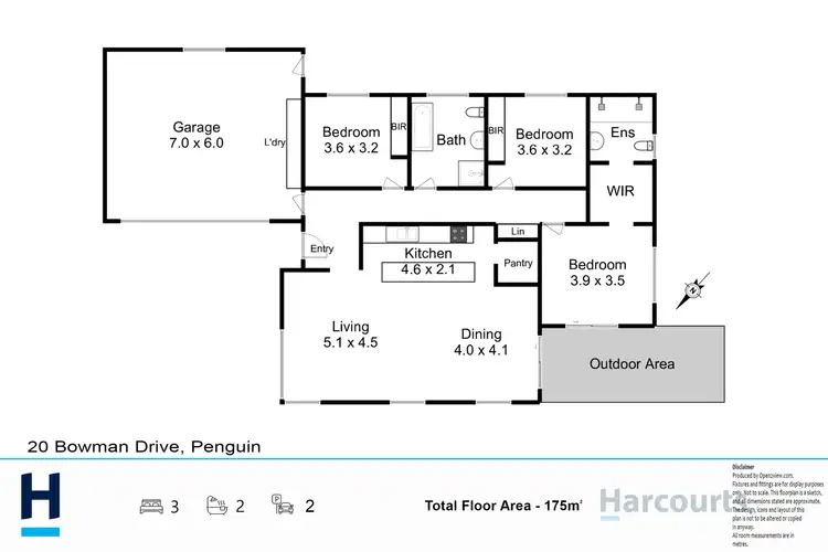 Floorplan of Homely house listing, 20 Bowman Drive, Penguin TAS 7316