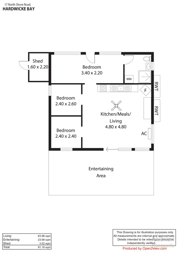 Floorplan of Homely house listing, 17 North Shore Road, Hardwicke Bay SA 5575