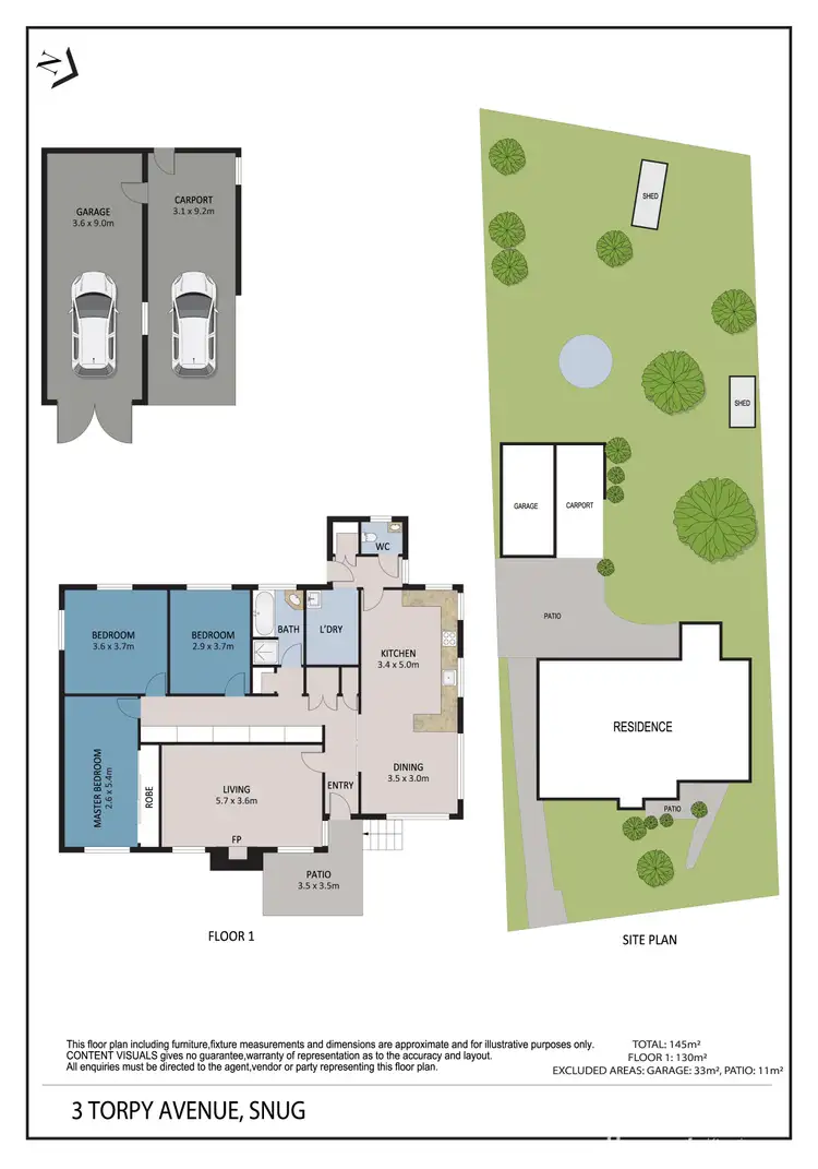 Floorplan of Homely house listing, 3 Torpy Avenue, Snug TAS 7054