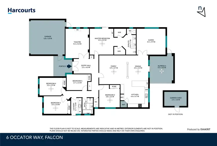 Floorplan of Homely house listing, 6 Occator Way, Falcon WA 6210