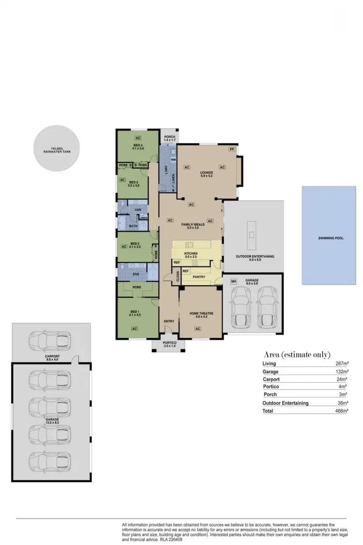 Floorplan of Homely rural property listing, 632 Salt Creek Road, Yankalilla SA 5203