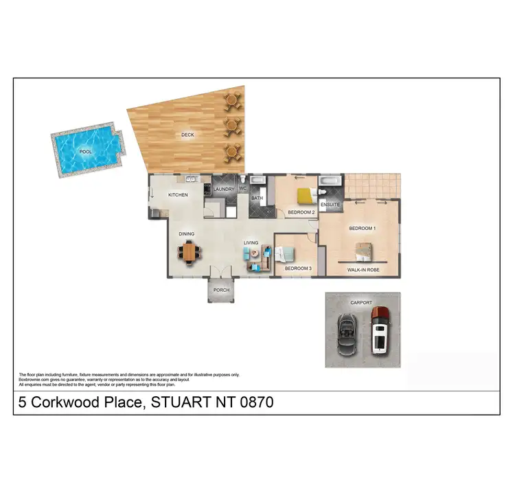 Floorplan of Homely house listing, 5 Corkwood Place, Stuart NT 870