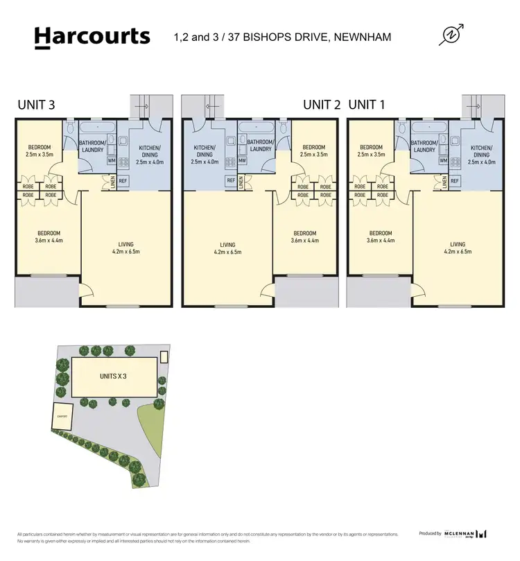 Floorplan of Homely unit listing, Units 1, 2 & 3/37 Bishops Drive, Newnham TAS 7248
