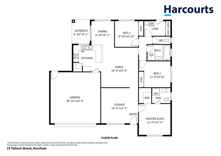 Floorplan of Homely house listing, 19 Tatlock Street, Horsham VIC 3400