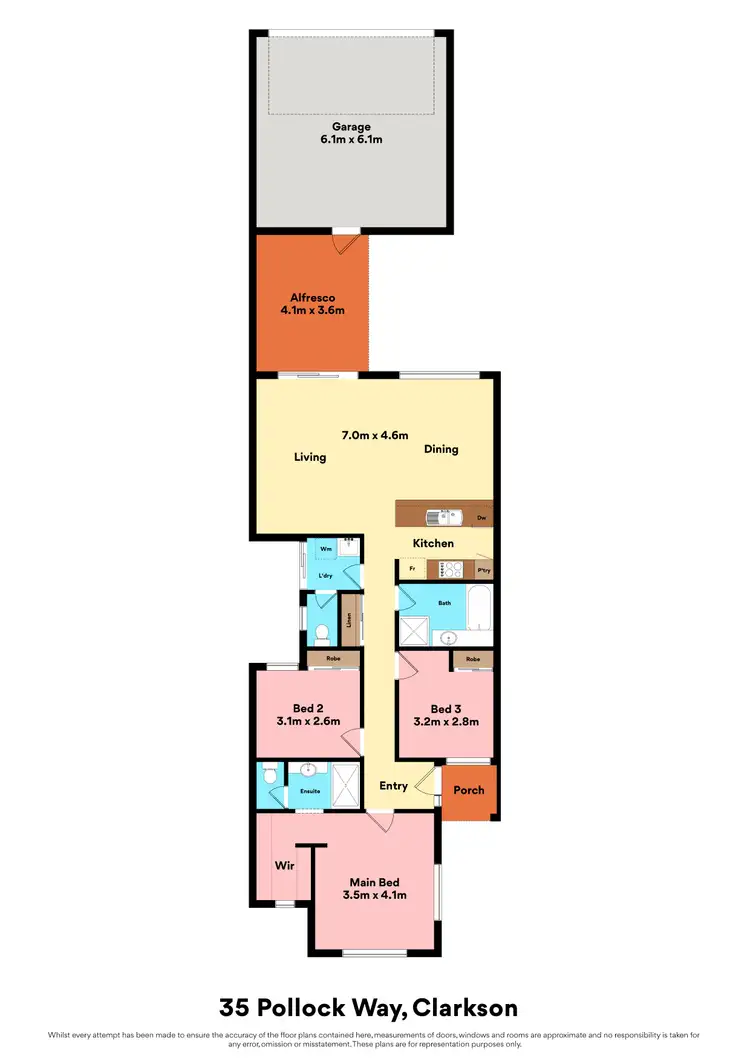 Floorplan of Homely house listing, 35 Pollock Way, Clarkson WA 6030