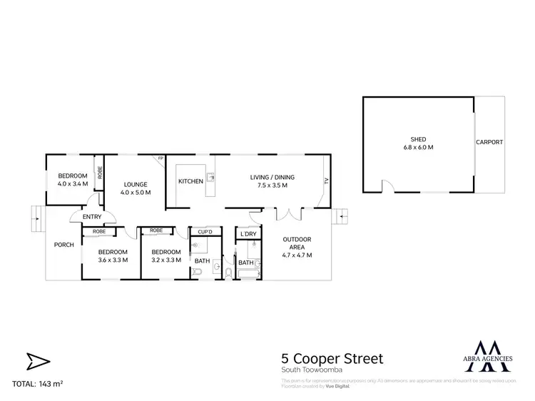 Floorplan of Homely house listing, 5 Cooper Street, South Toowoomba QLD 4350