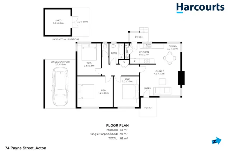 Floorplan of Homely house listing, 74 Payne Street, Acton TAS 7320