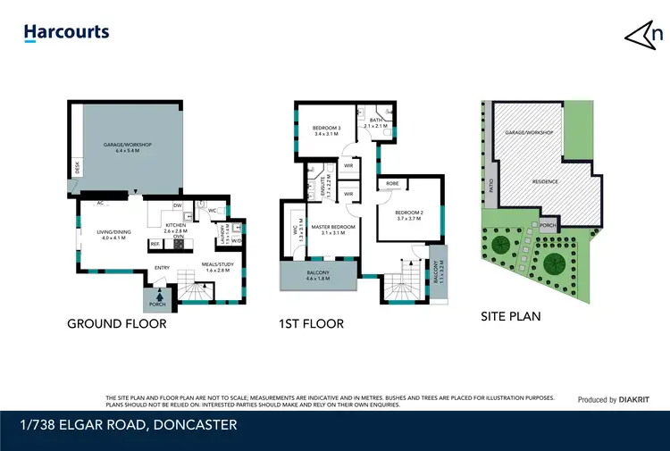 Floorplan of Homely townhouse listing, 1/738 Elgar Road, Doncaster VIC 3108