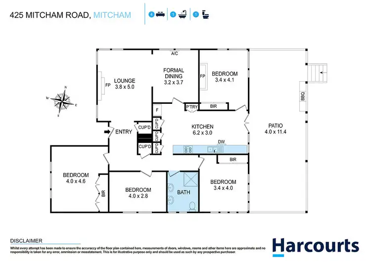 Floorplan of Homely house listing, 425 Mitcham Road, Mitcham VIC 3132