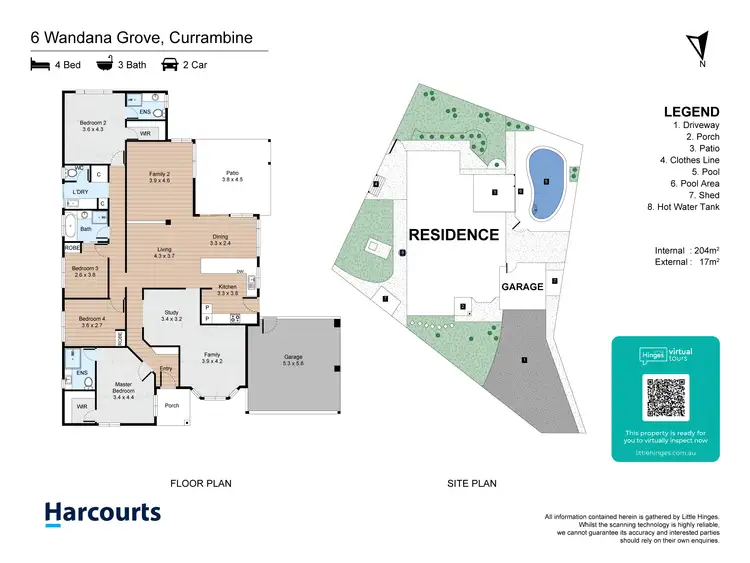Floorplan of Homely house listing, 6 Wandana Grove, Currambine WA 6028