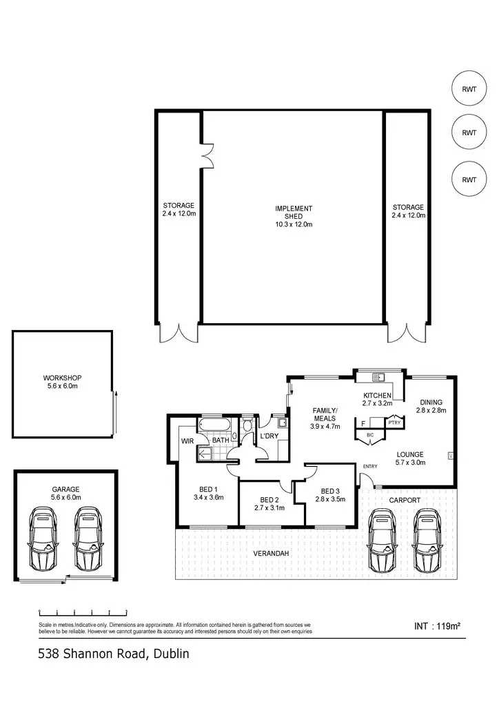 Floorplan of Homely rural property listing, 538 Shannon Road, Dublin SA 5501