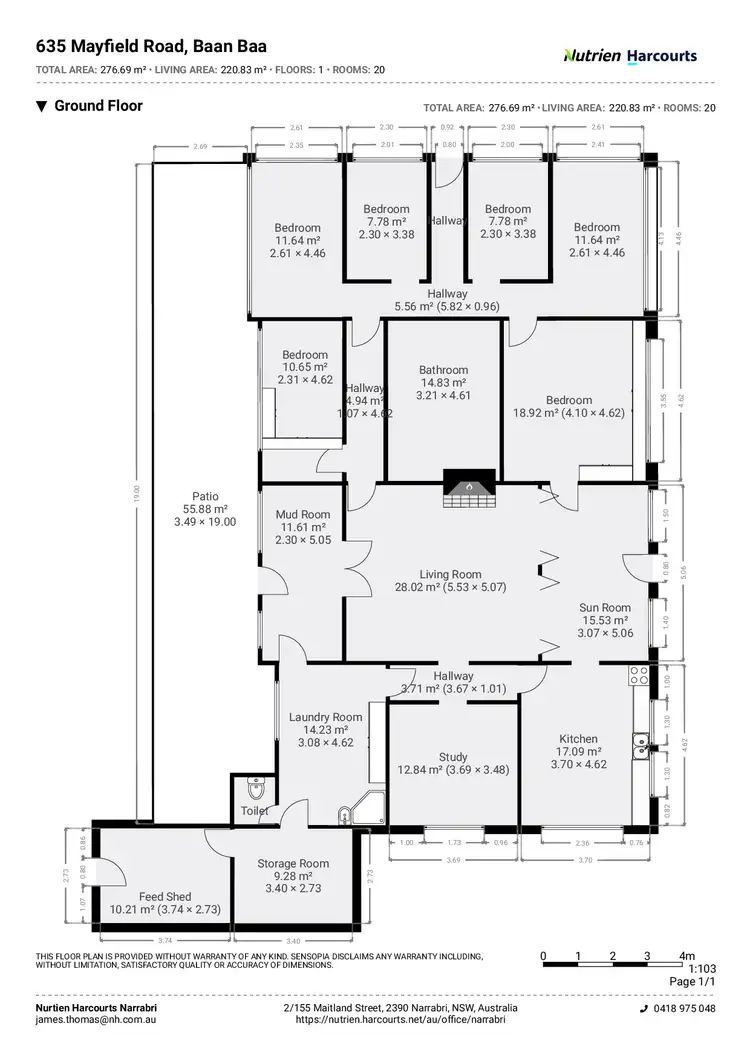 Floorplan of Homely rural property listing, 635 Mayfield Road, Narrabri NSW 2390